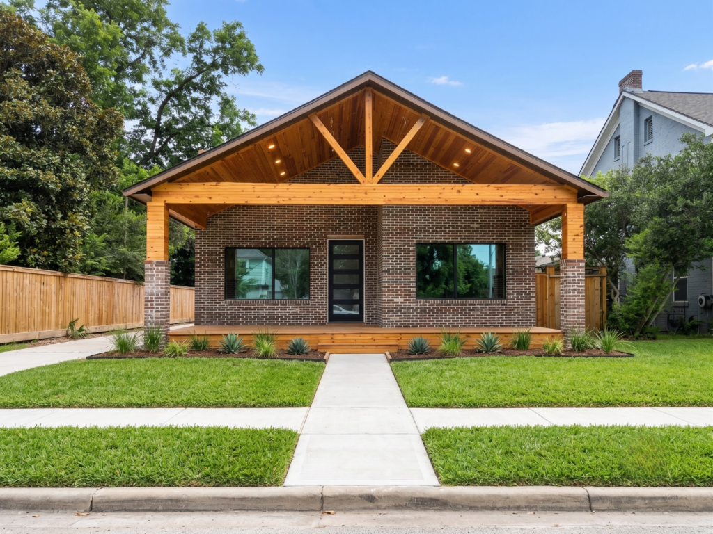 houston exterior remodel timber frame porch